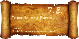 Tomanóczy Emese névjegykártya