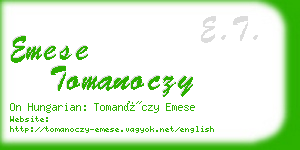 emese tomanoczy business card